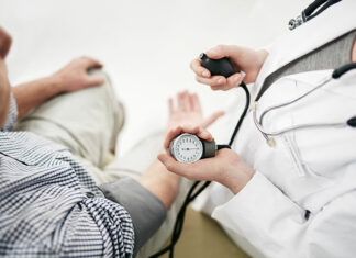 Cutting antihypertensive meds may slow cognitive decline in dementia patients: study Shot of a doctor checking a senior patient's blood pressure in her office