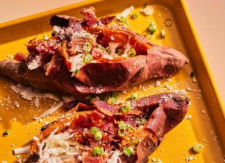 Eva Longoria’s Loaded Sweet Potatoes Eva Longoria’s Loaded Sweet Potatoes