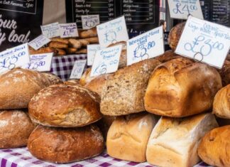Is personalised nutrition better than one-size-fits-all diet advice? PRD023 Freshly baked bread on sale at a farmers
