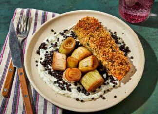 Sheet-Pan Salmon with Melting Leeks Sheet-Pan Salmon with Melting Leeks
