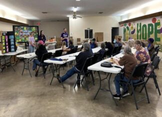 SFA’s Cooking Matters program completes ninth year teaching about healthy meals on a budget Tesla Maxwell and Hannah Spring teach alongside Justin Pelham during the final course of Cooking Matters.