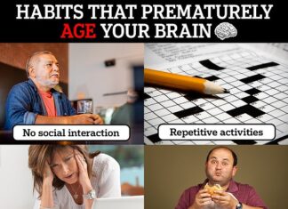 Doctors share every day habits that are prematurely aging your brain The above graphic shows the six habits that two scientists said are likely to speed up the aging of someone's brain