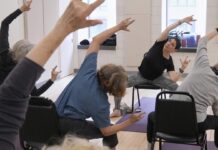 Chair yoga's benefits range from emotional health to fall prevention