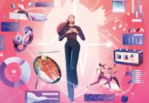 7 small changes that will significantly cut your risk of heart disease Illustration of a person with their hands on their chest in front of a heart, with various items surrounding them.